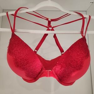 Victoria's Secret Very Sexy Red Lace Push-Up Bra with Strappy Back